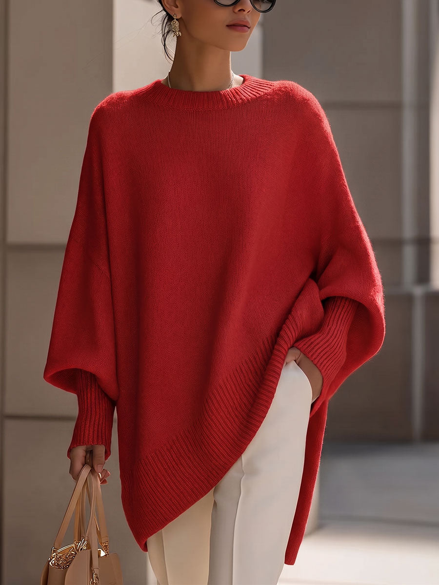 Paloma | Jersey de Punto Cuello Redondo Liso