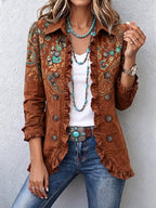 Sheila | Chaqueta Bohemia con Volantes Estampado Paisley