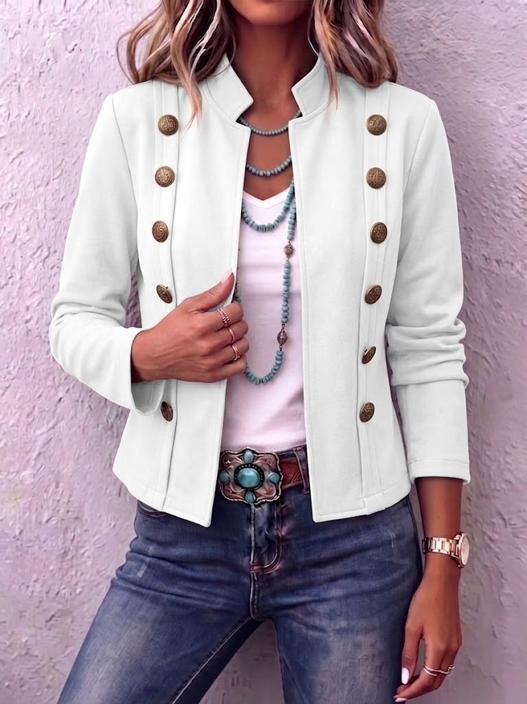 Almudena | Chaqueta Corta de Ante Cruzada Estilo Vintage