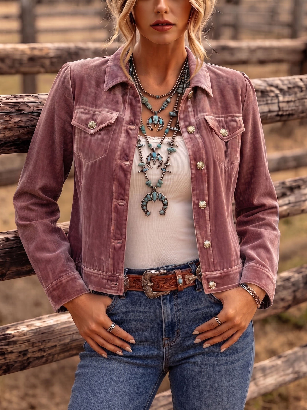 Sandra | Chaqueta de Terciopelo de Inspiración Vintage Boho