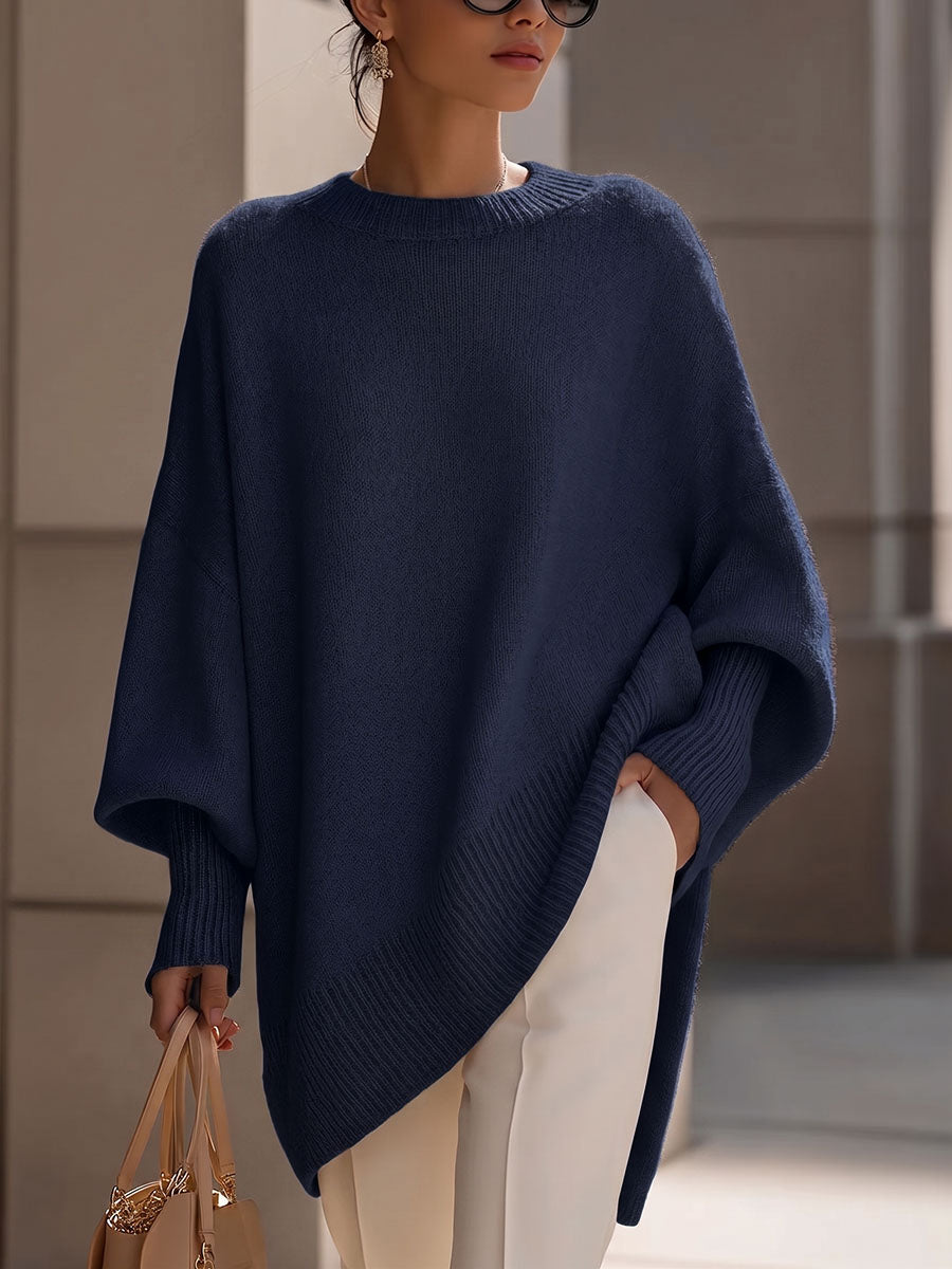 Paloma | Jersey de Punto Cuello Redondo Liso