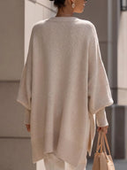 Paloma | Jersey de Punto Cuello Redondo Liso