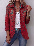 Sheila | Chaqueta Bohemia con Volantes Estampado Paisley