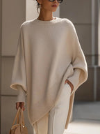 Paloma | Jersey de Punto Cuello Redondo Liso