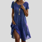 Adeline | Vestido Maxi Boho Fluido - Azul
