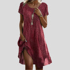 Adeline | Vestido Maxi Boho Fluido - Rojo