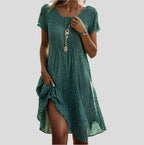 Adeline | Vestido Maxi Boho Fluido - Verde